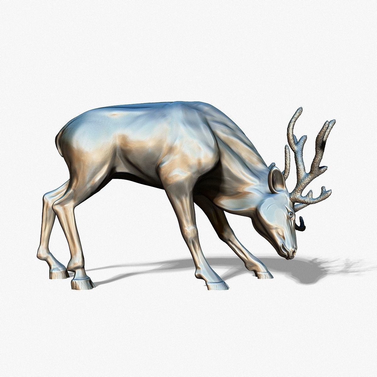 horned deer 3D print model_10
