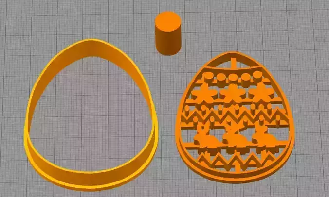 Cortante mas Marcante Huevo Pascua 6cm Galletita Porcelana Fria 3D print model