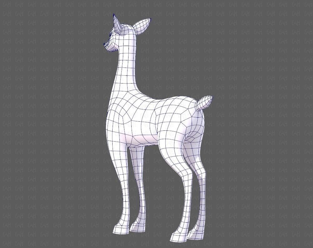 Deer V03 Low-poly 3D model_14