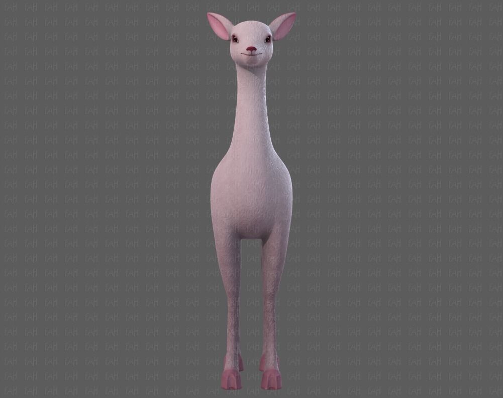 Deer V03 Low-poly 3D model_1