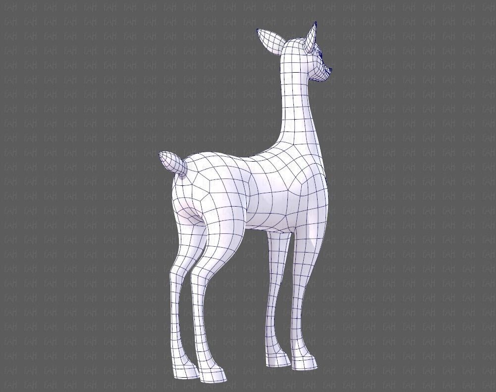 Deer V03 Low-poly 3D model_12