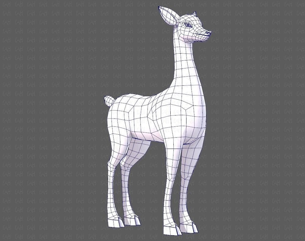 Deer V03 Low-poly 3D model_26