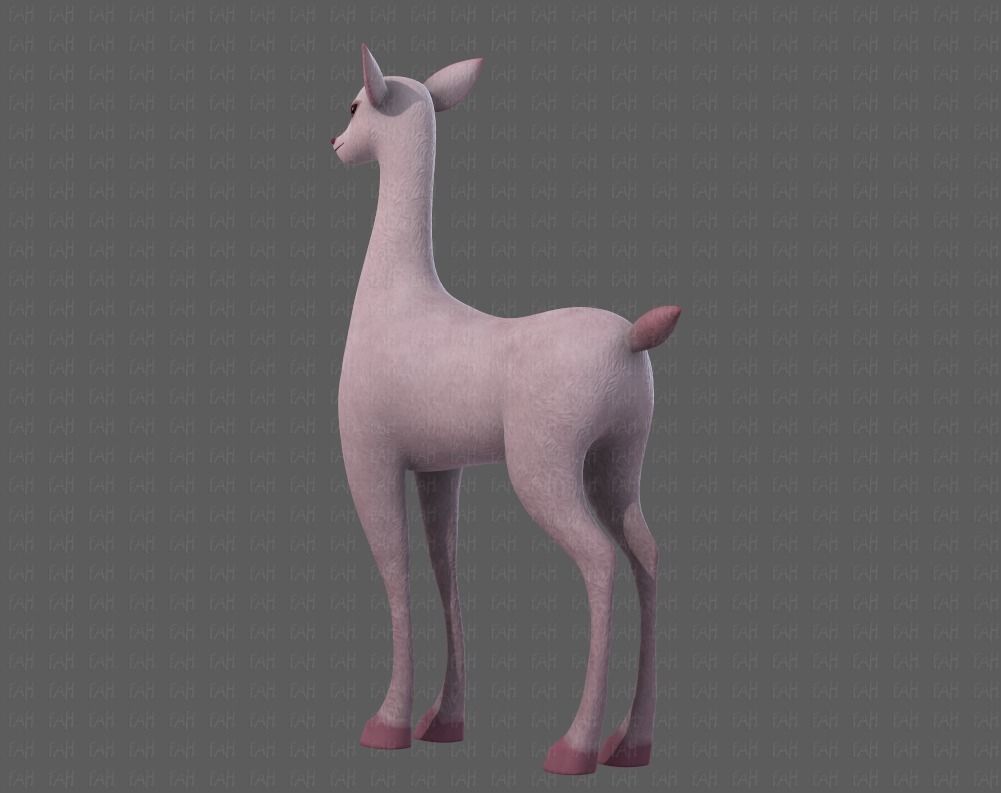 Deer V03 Low-poly 3D model_6