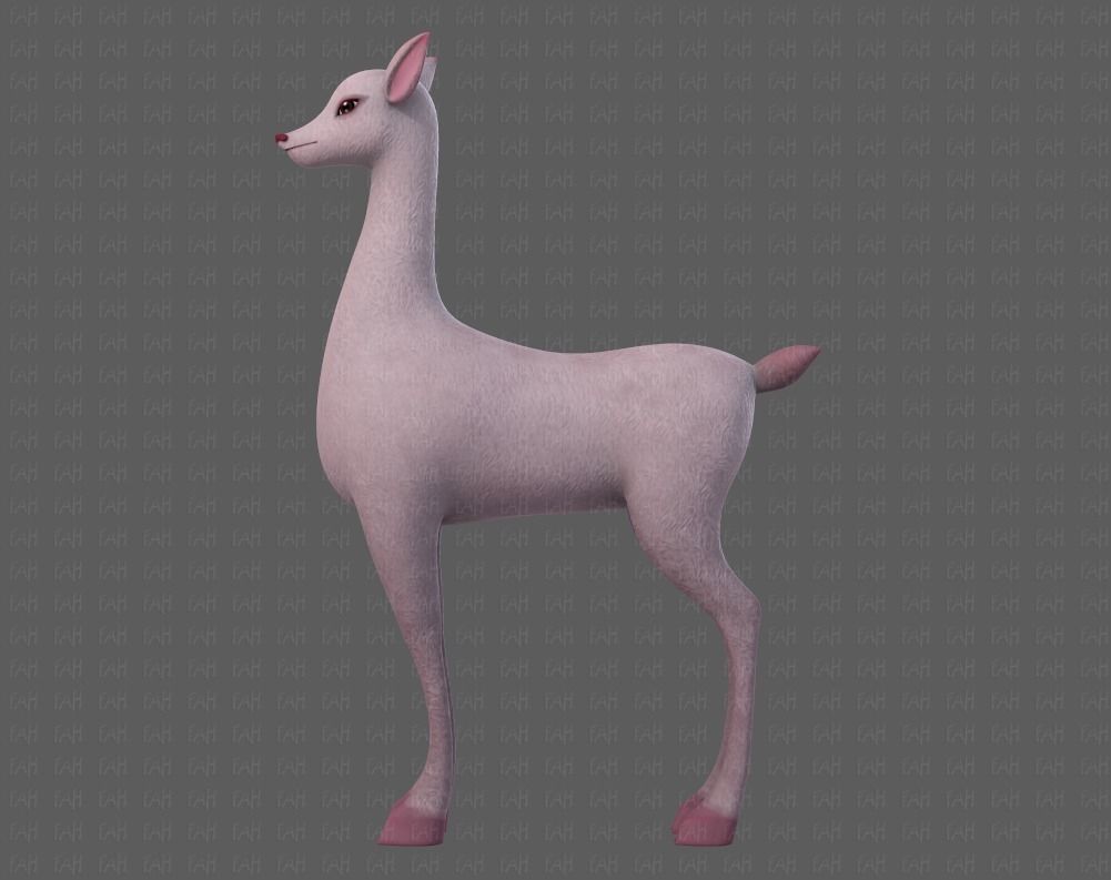 Deer V03 Low-poly 3D model_7