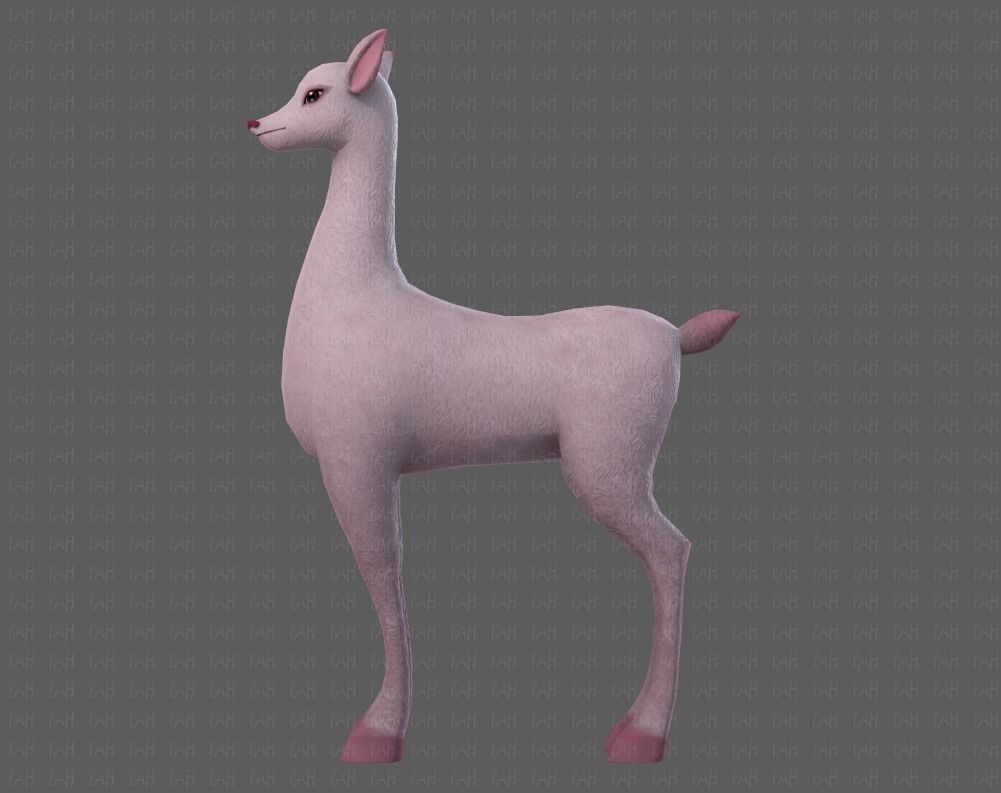 Deer V03 Low-poly 3D model_23