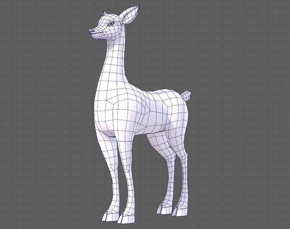 Deer V03 Low-poly 3D model_32