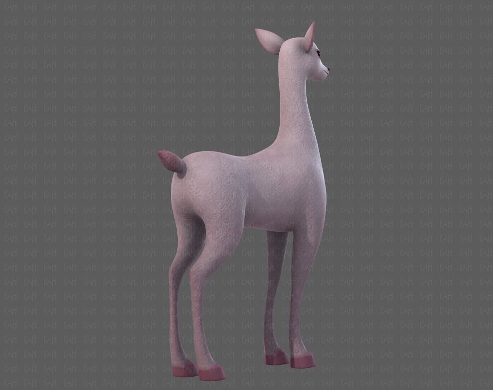Deer V03 Low-poly 3D model_4