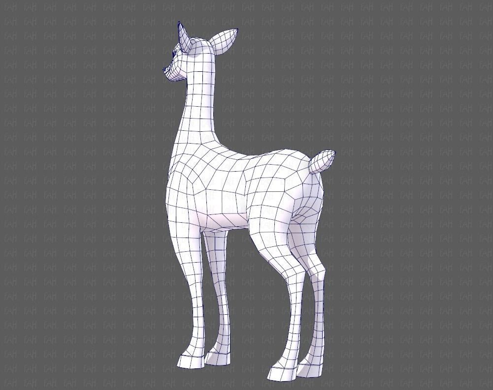Deer V03 Low-poly 3D model_30