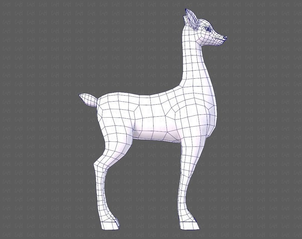 Deer V03 Low-poly 3D model_27