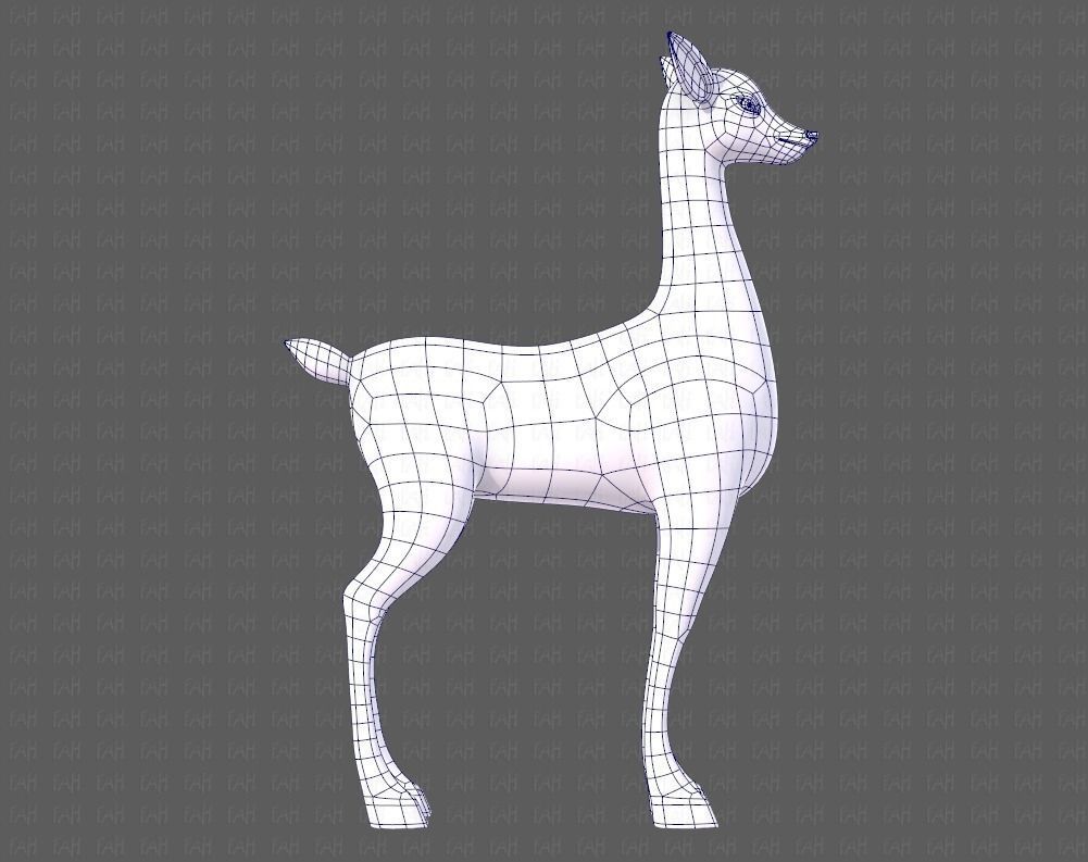 Deer V03 Low-poly 3D model_11