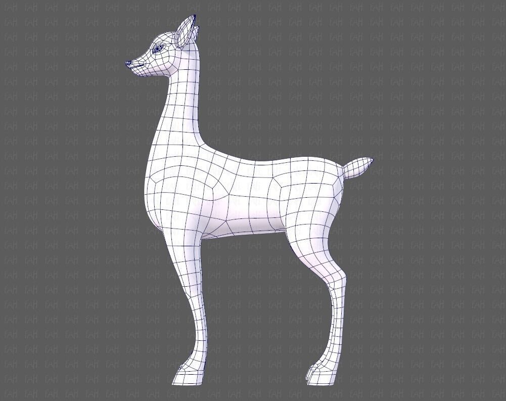 Deer V03 Low-poly 3D model_15