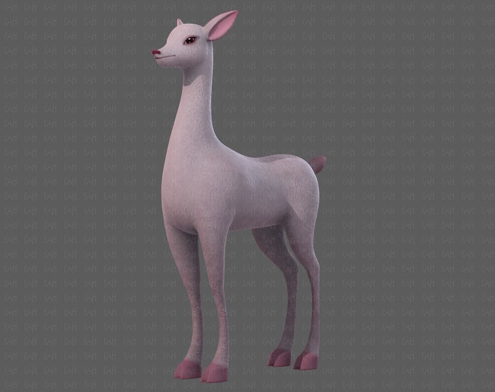 Deer V03 Low-poly 3D model_8