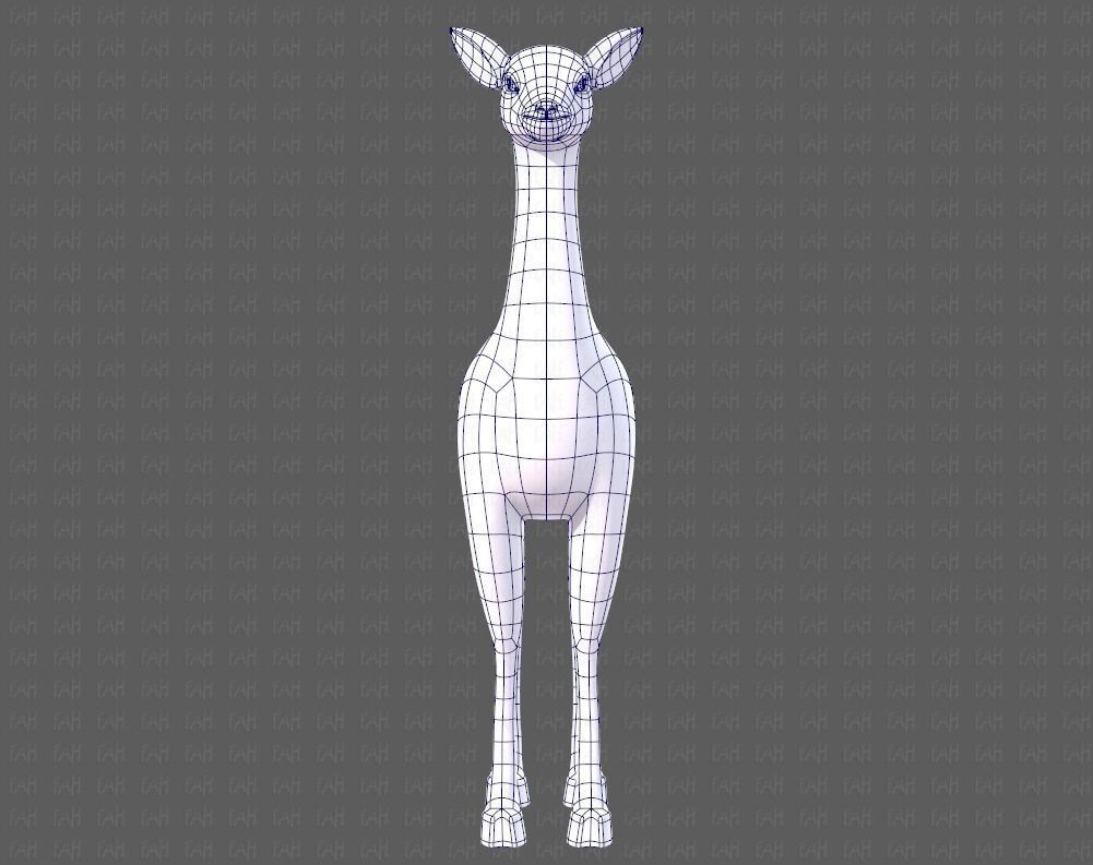 Deer V03 Low-poly 3D model_9