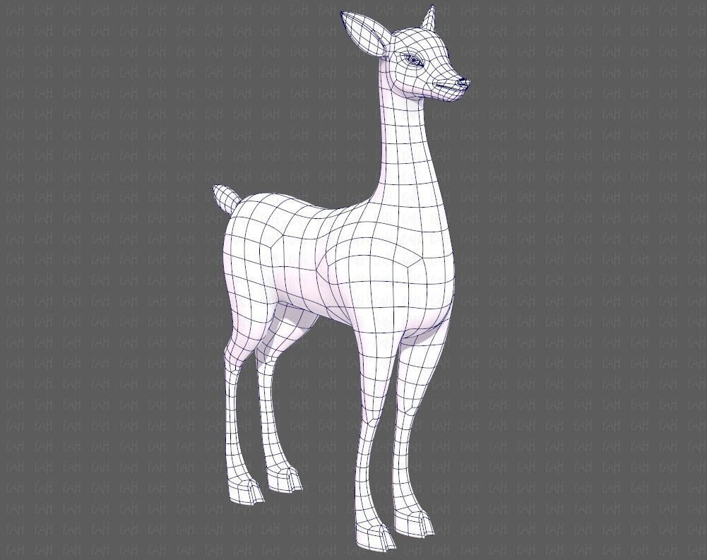 Deer V03 Low-poly 3D model_42