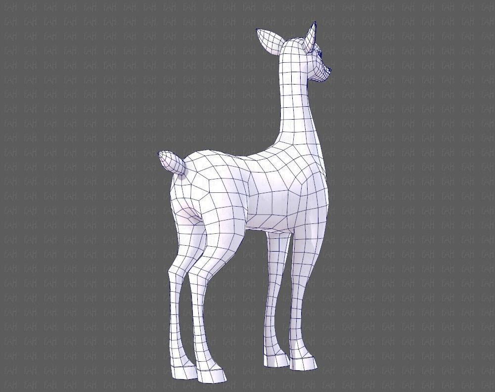 Deer V03 Low-poly 3D model_28