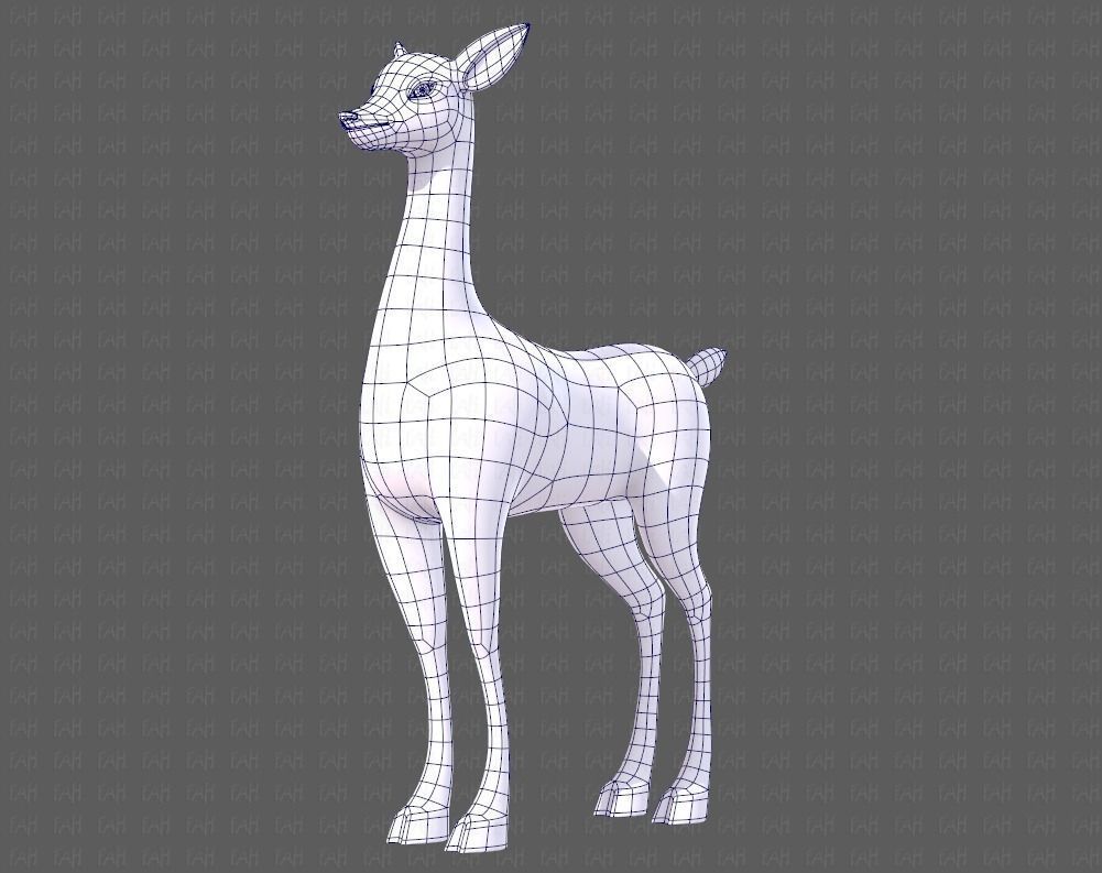 Deer V03 Low-poly 3D model_16