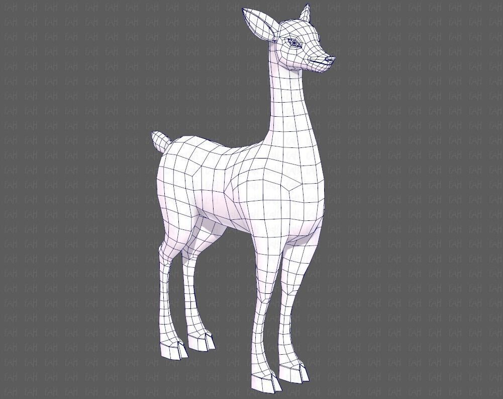 Deer V03 Low-poly 3D model_44