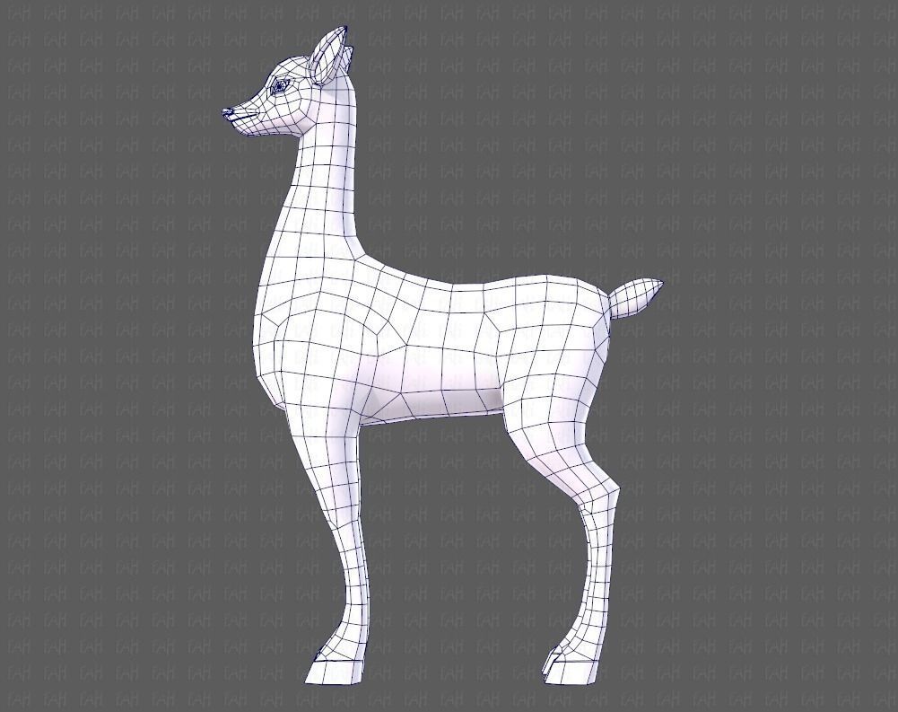 Deer V03 Low-poly 3D model_31