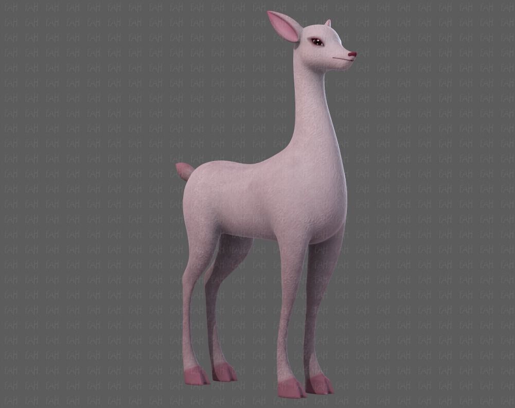 Deer V03 Low-poly 3D model_2
