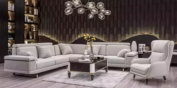 Modern Sofa By Honor Furniture 3D model