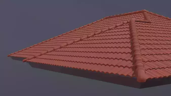 Roof tiles 3D model