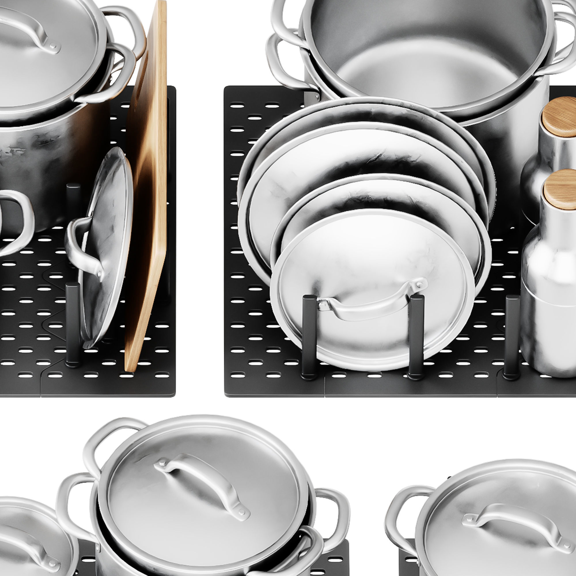 Ikea Uppdatera Pegboard Drawer Organizer Set 365 3D model_4