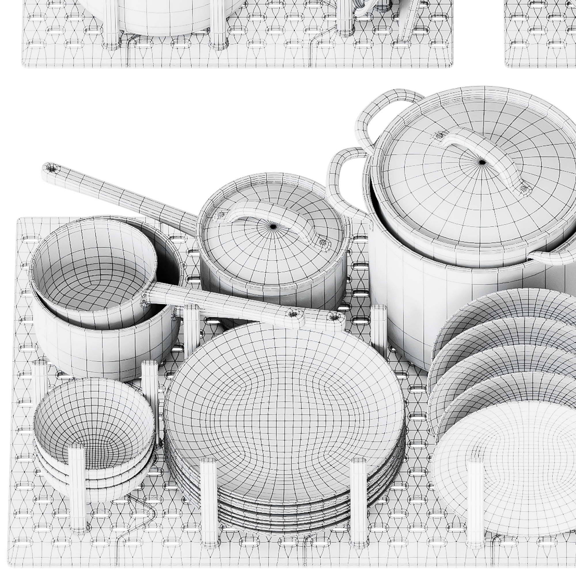 Ikea Uppdatera Pegboard Drawer Organizer Set 365 3D model_6
