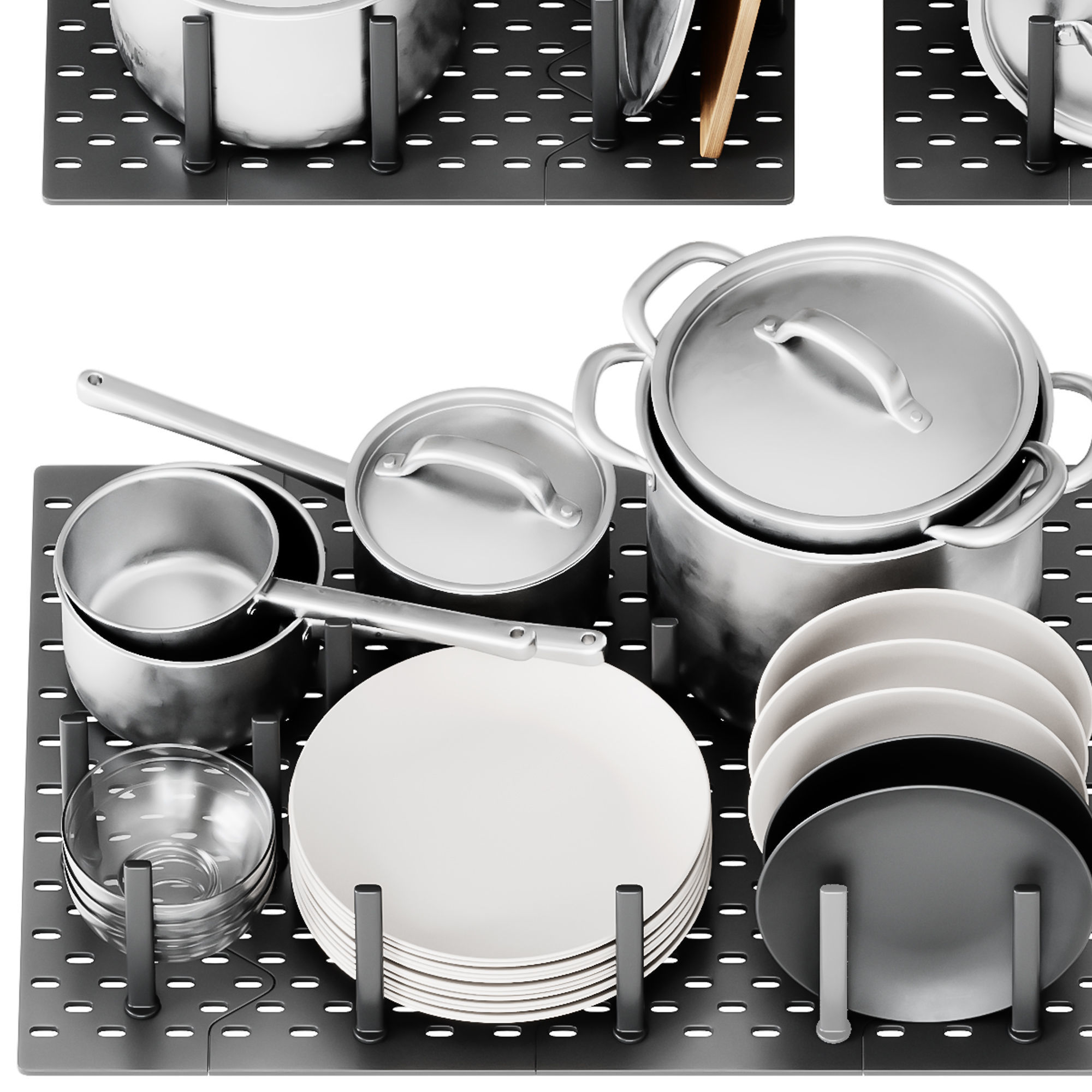 Ikea Uppdatera Pegboard Drawer Organizer Set 365 3D model_3