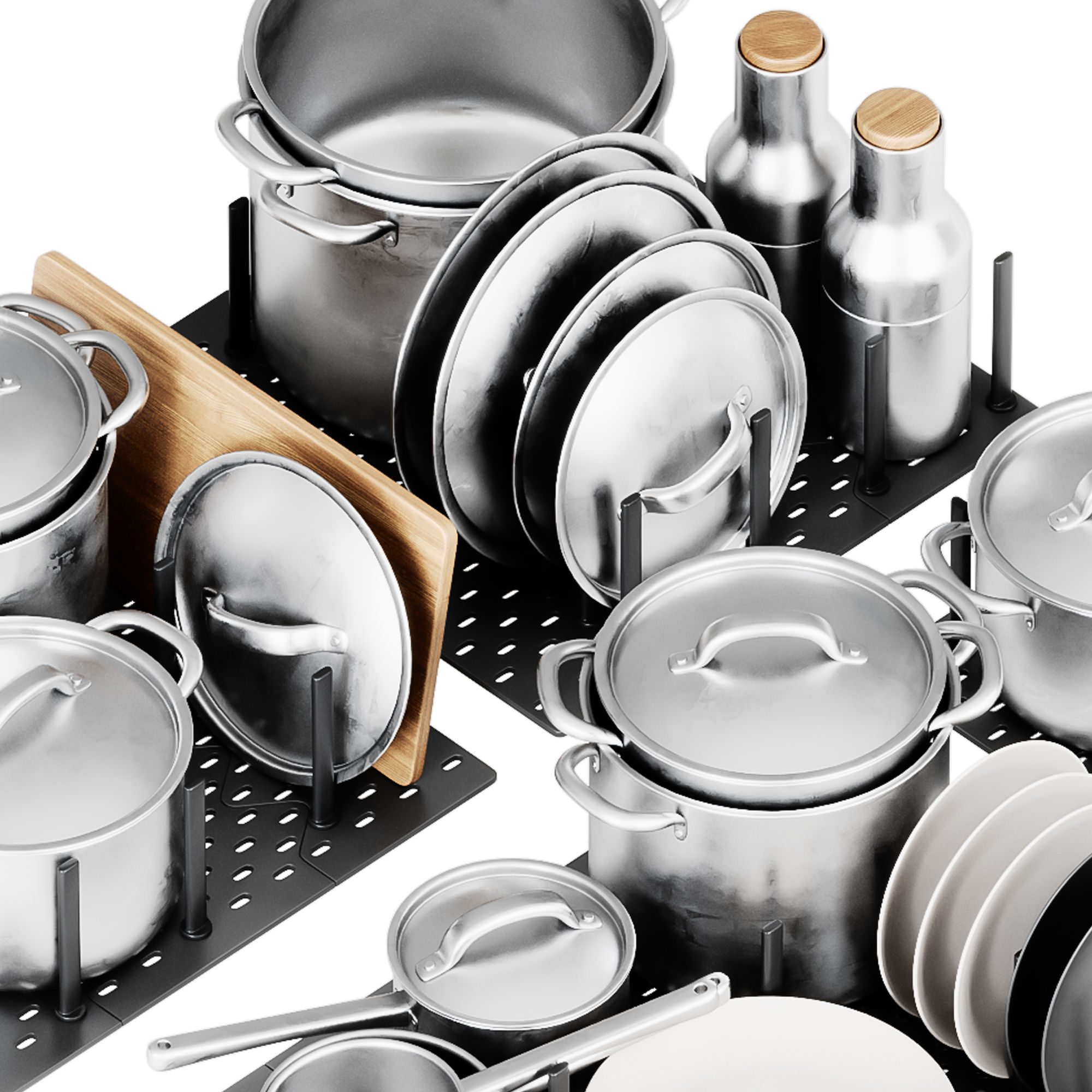 Ikea Uppdatera Pegboard Drawer Organizer Set 365 3D model_2