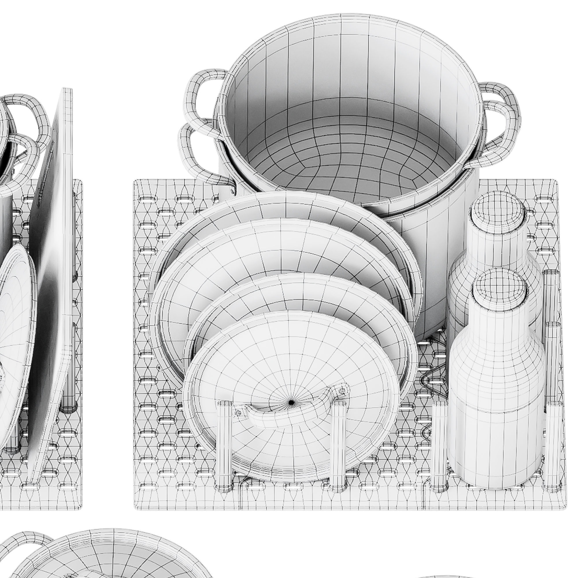 Ikea Uppdatera Pegboard Drawer Organizer Set 365 3D model_7