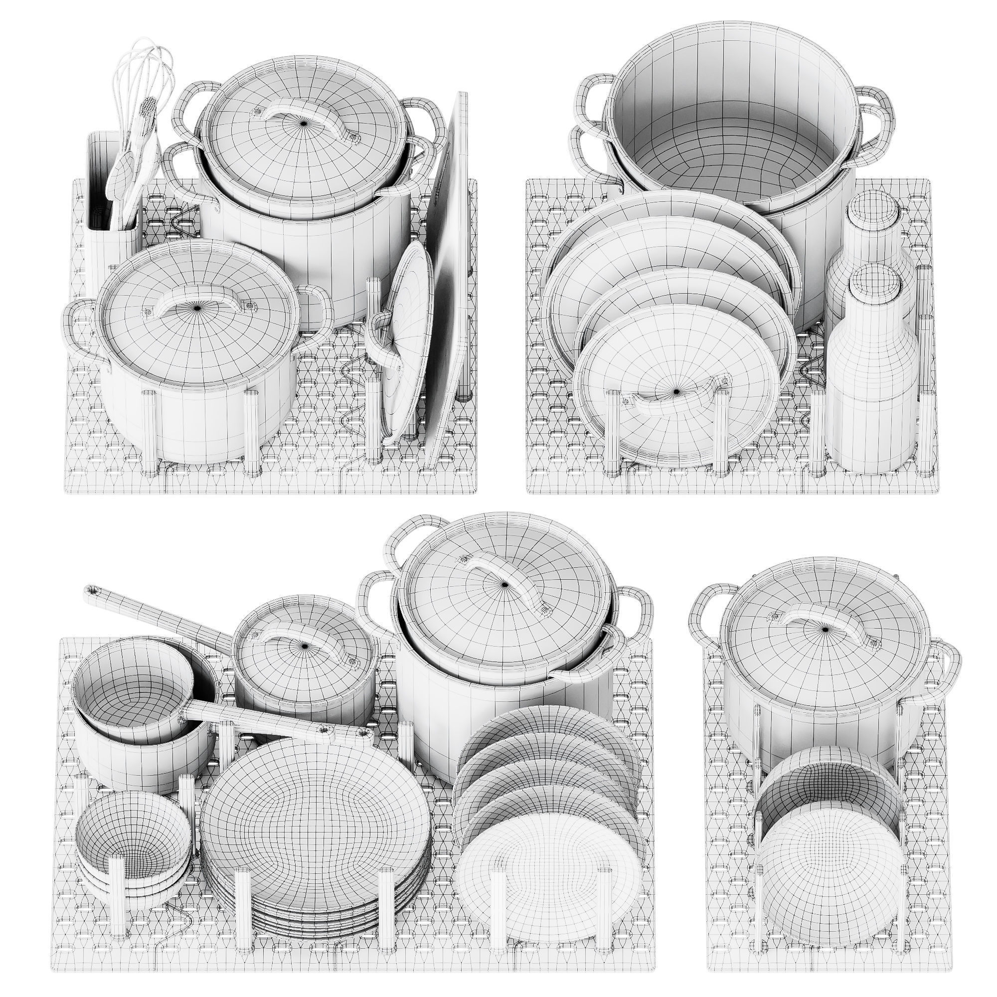 Ikea Uppdatera Pegboard Drawer Organizer Set 365 3D model_5