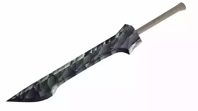 Obsidian sword Low-poly 3D model