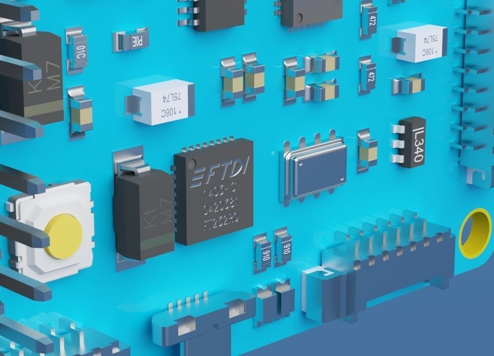 Circuit Board 3D model_3