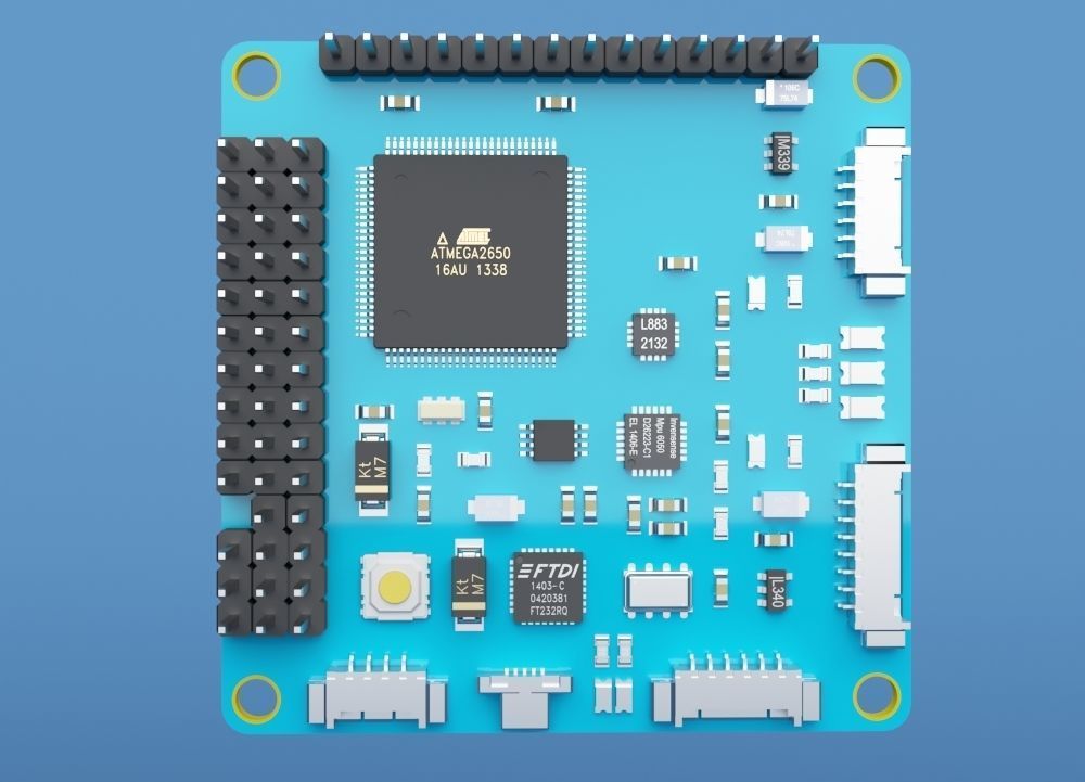 Circuit Board 3D model_2