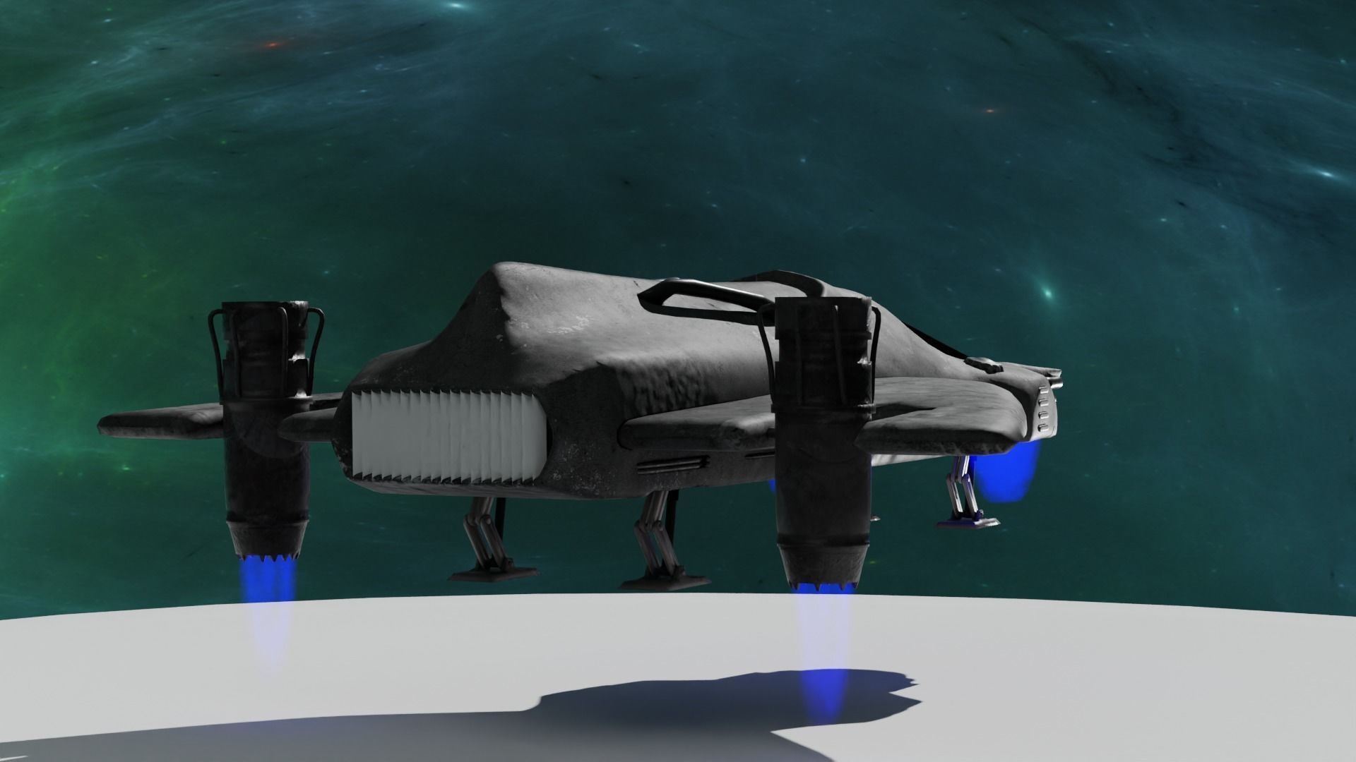 Spaceship Free 3D model_5