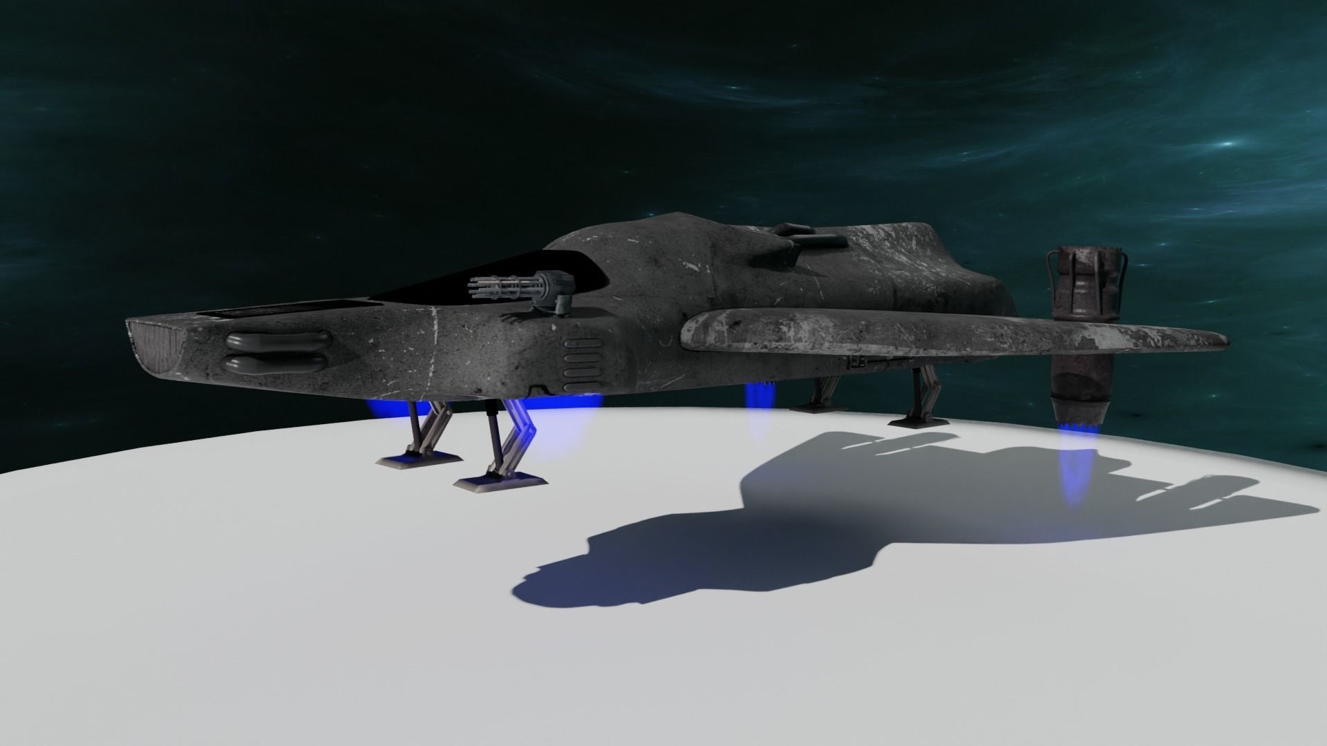 Spaceship Free 3D model_2