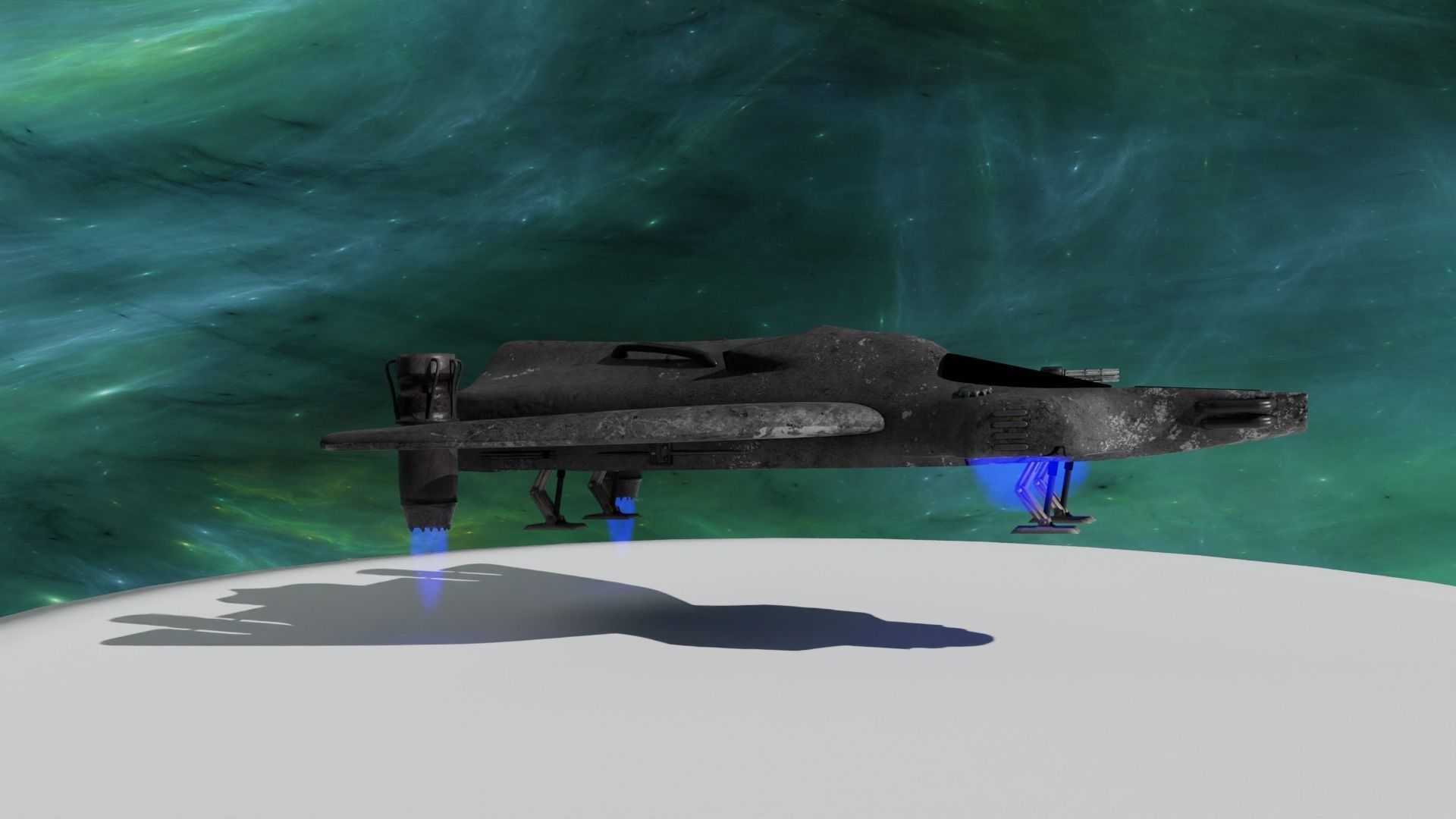 Spaceship Free 3D model_4
