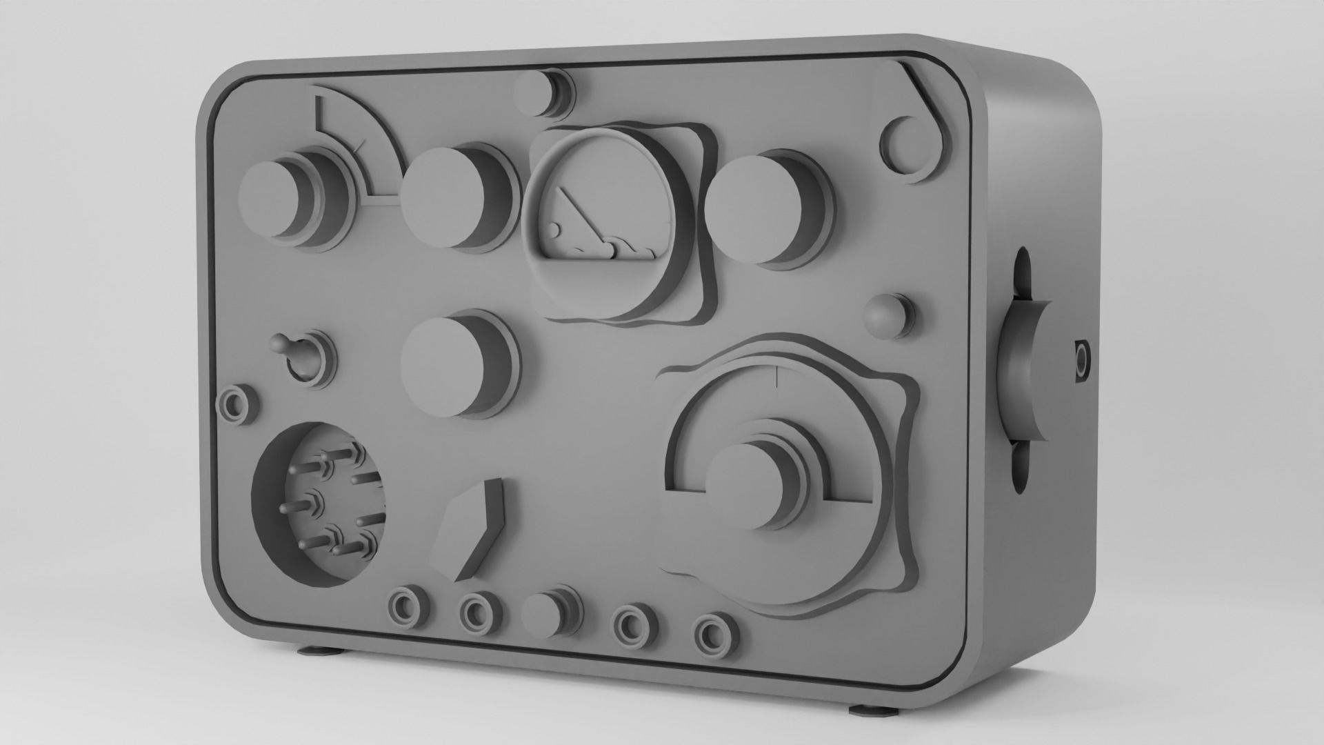 Radiostation Sever Low-poly 3D model_5