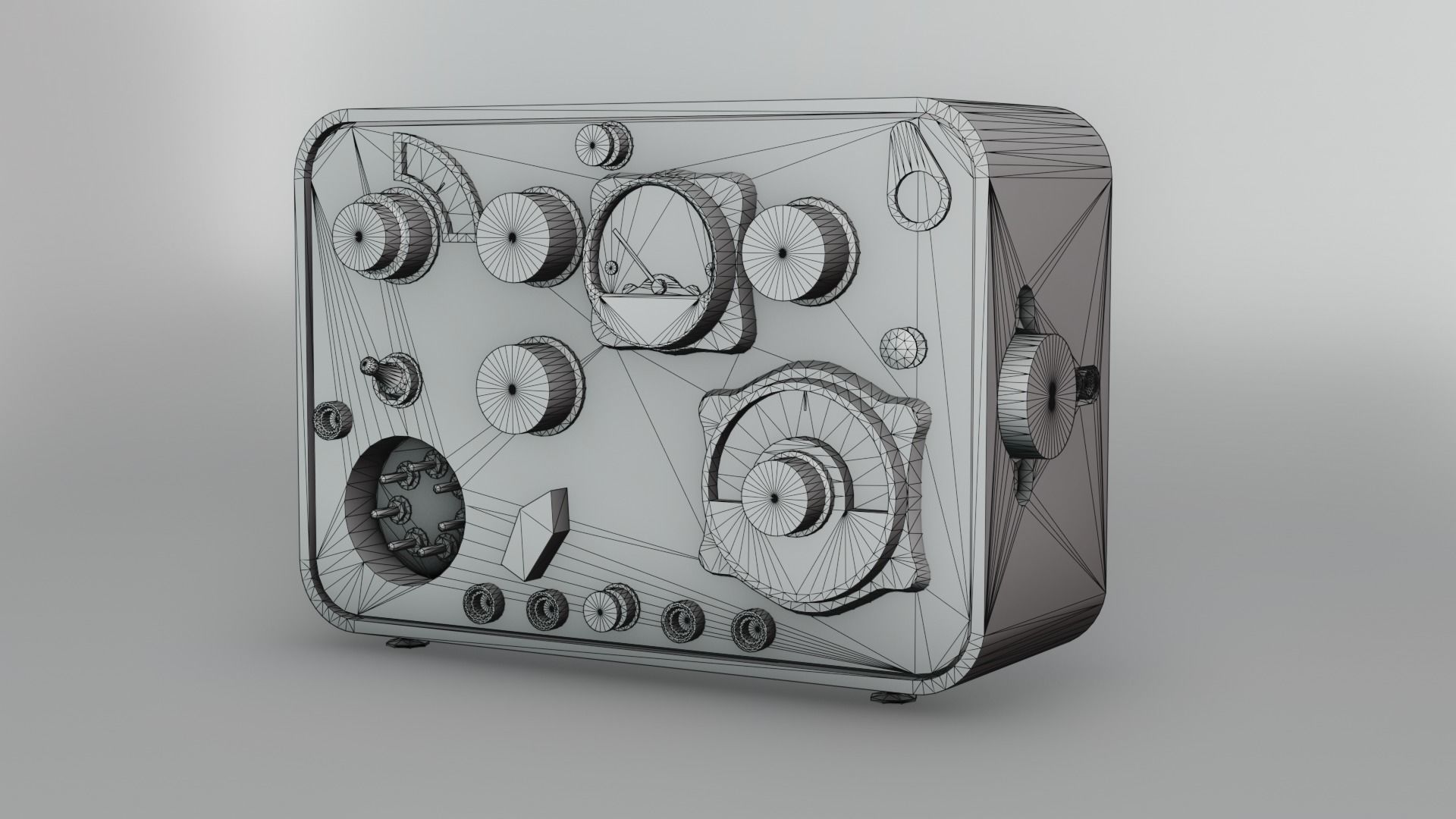 Radiostation Sever Low-poly 3D model_6