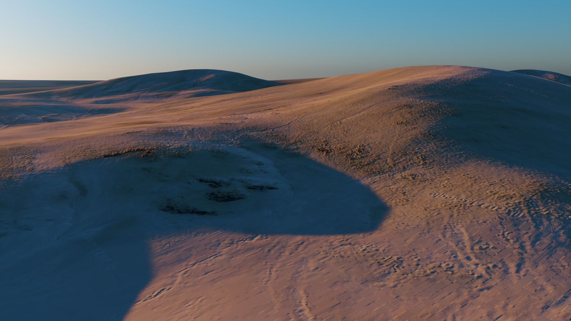Desert Terrain Pack- Sand Mountain Low-poly 3D model_5