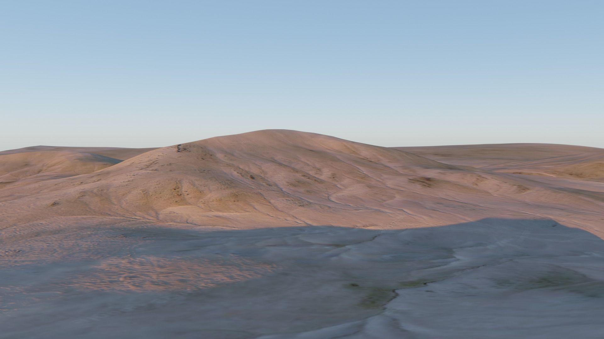Desert Terrain Pack- Sand Mountain Low-poly 3D model_6