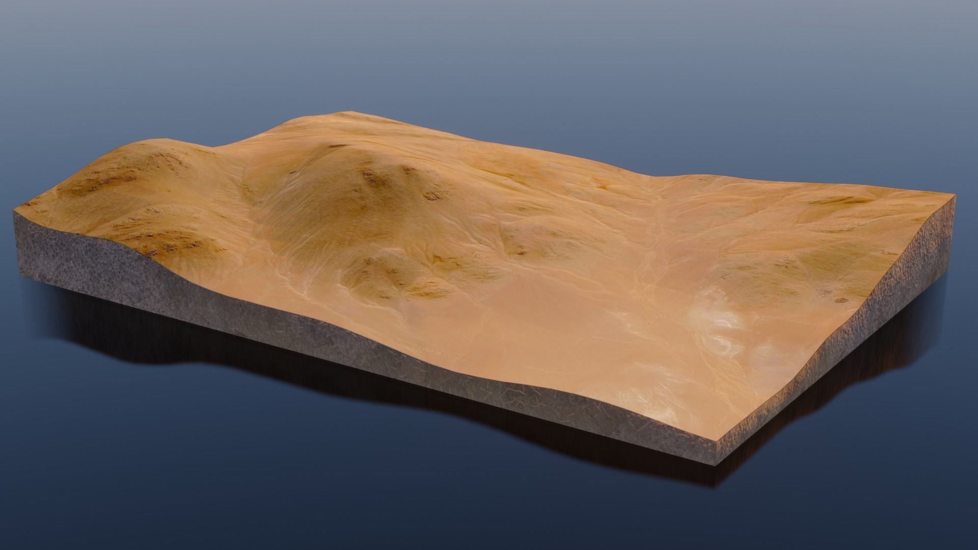 Desert Terrain Pack- Sand Mountain Low-poly 3D model_15