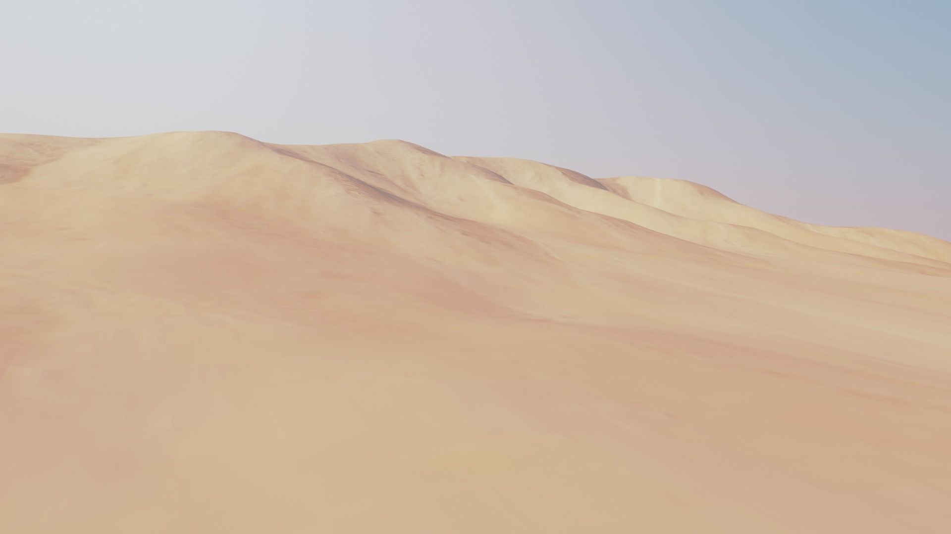 Desert Terrain Pack- Sand Mountain Low-poly 3D model_10