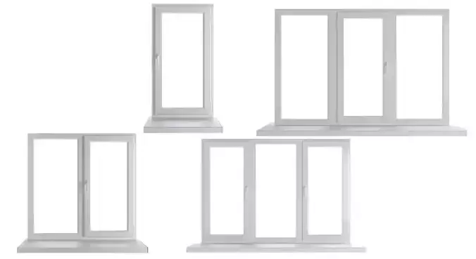 4 types of plastic windows - white