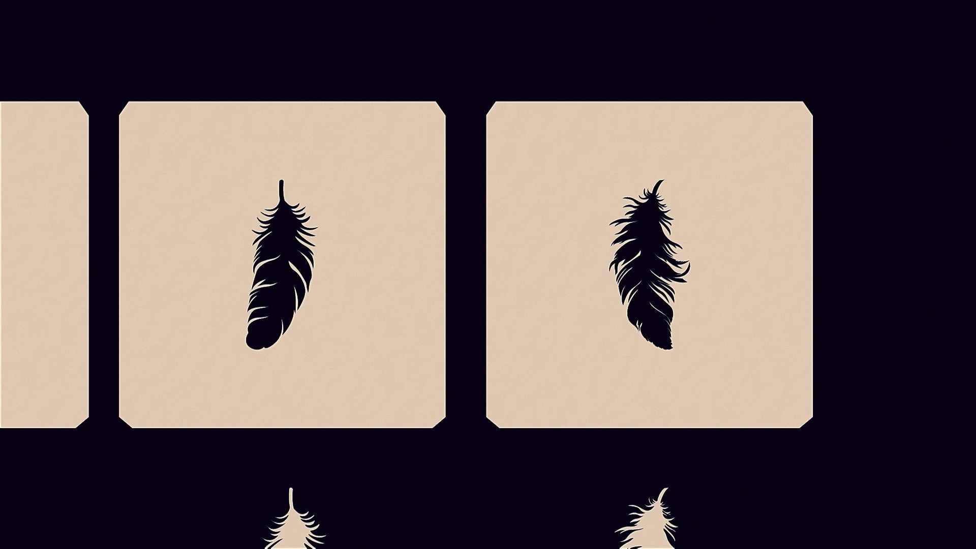feathers stencils 3D print model_4