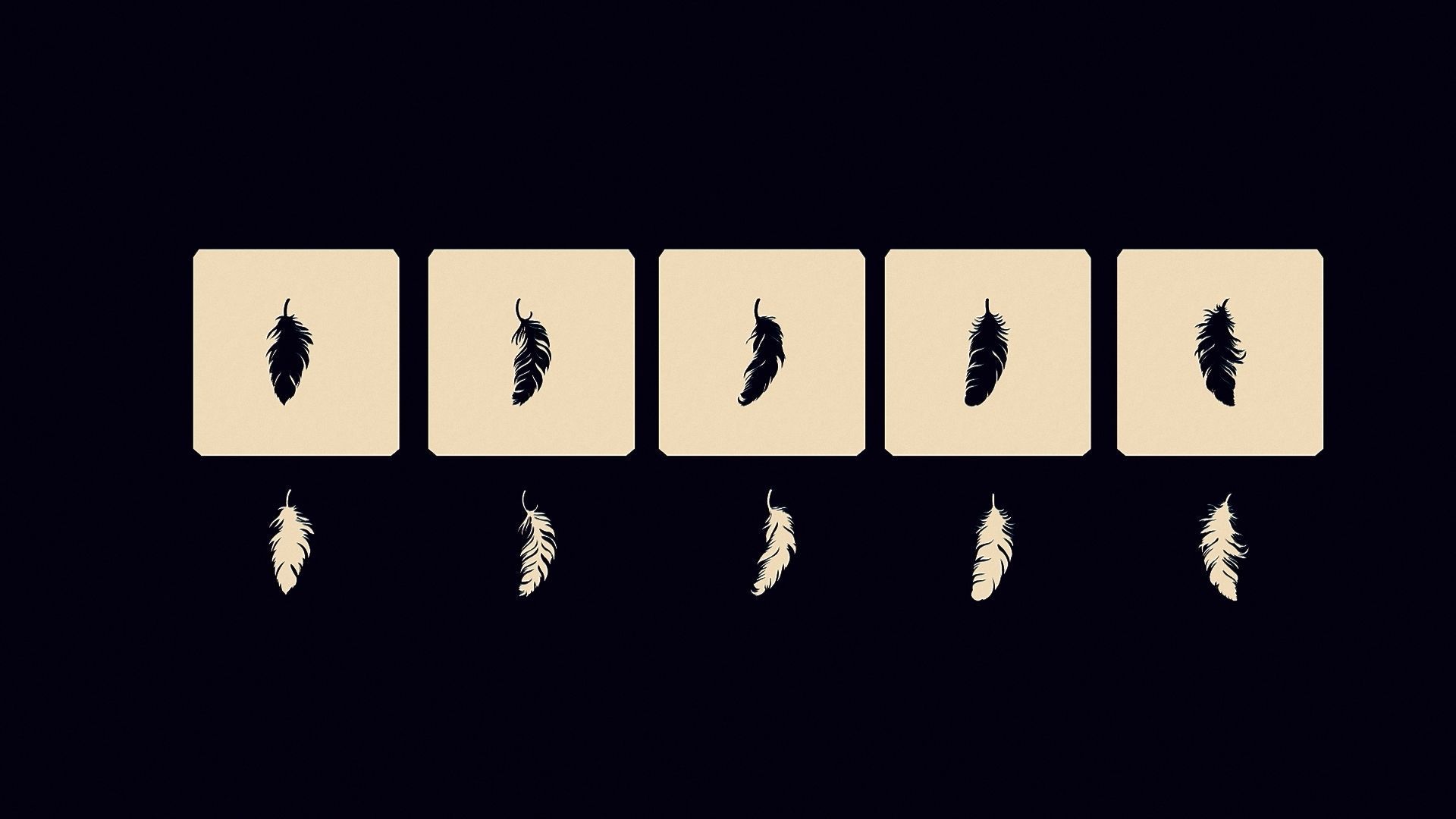 feathers stencils 3D print model_1