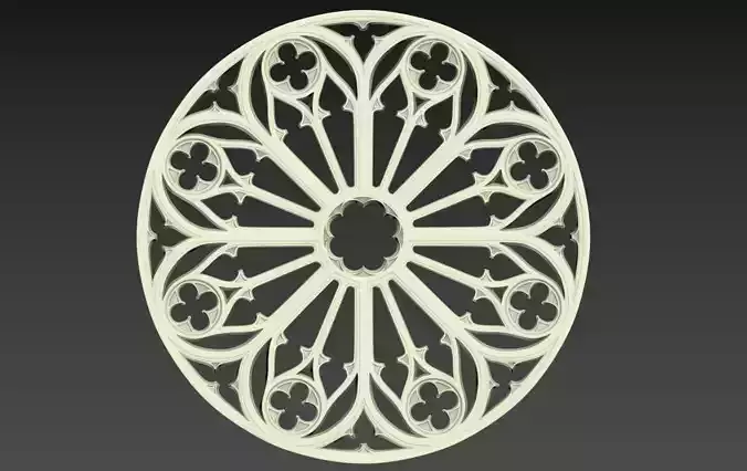 Gothic Rose window ornament 
