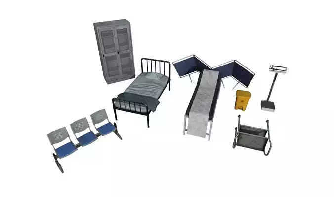 Clinic Prop Pack 1 Low-poly 3D model