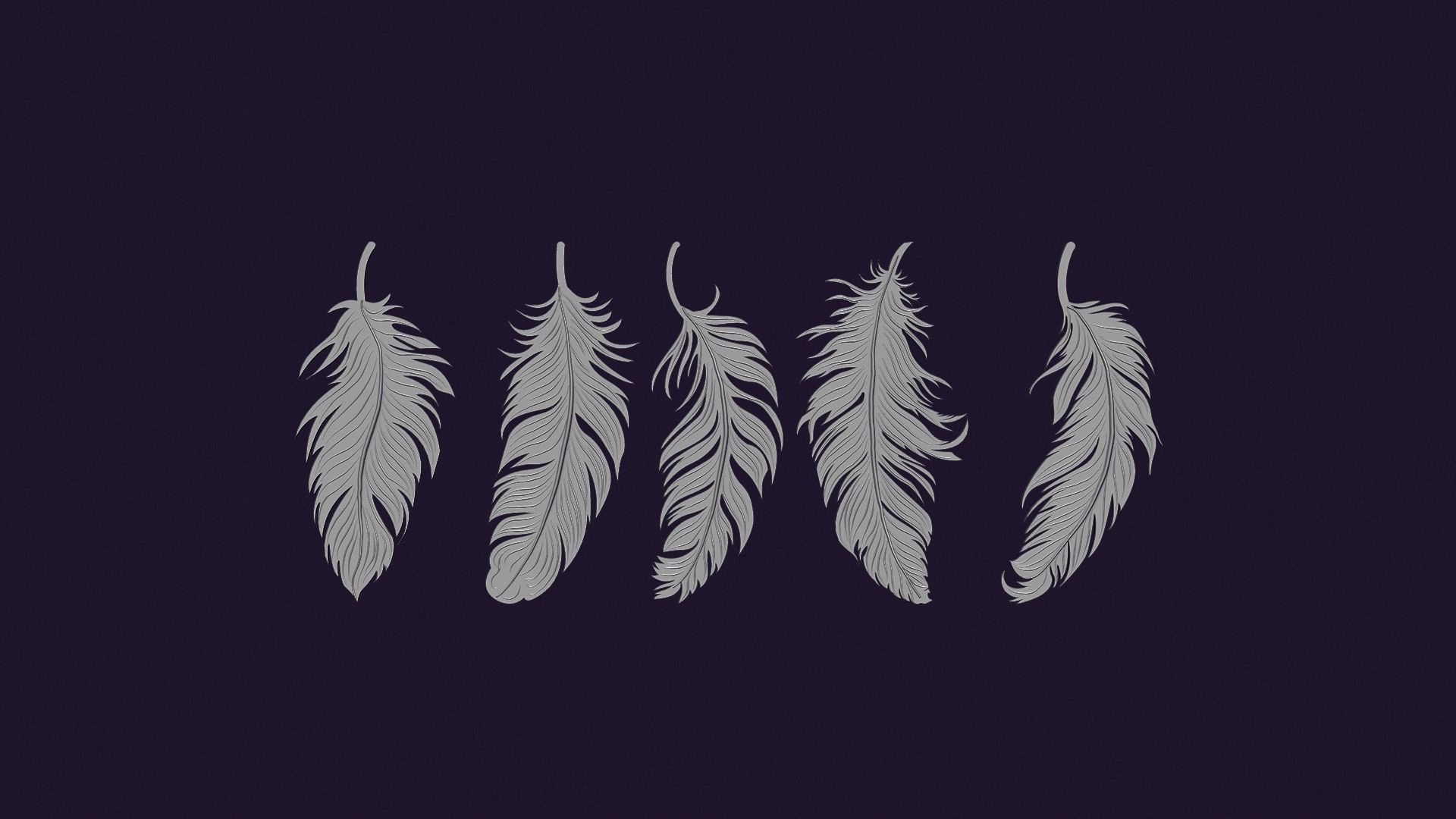 art feathers 3D print model_2