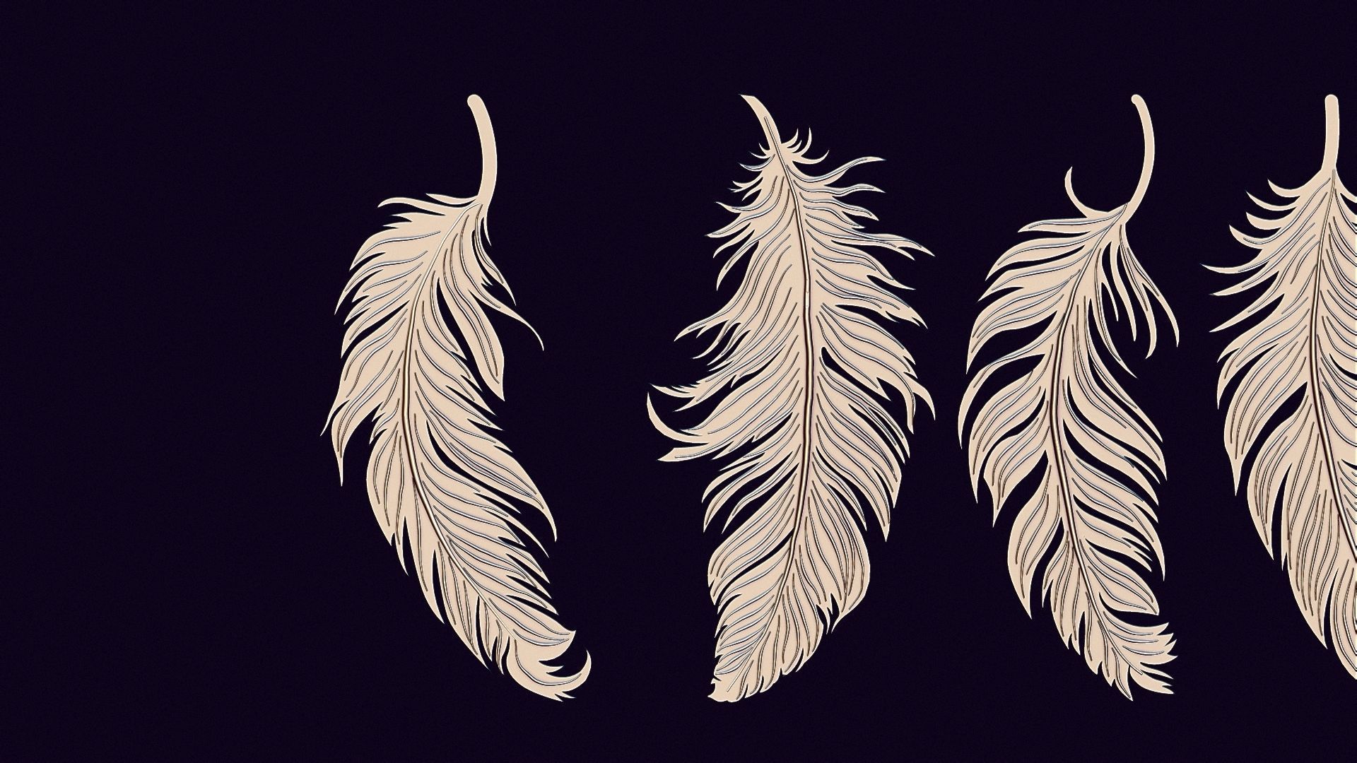 art feathers 3D print model_9